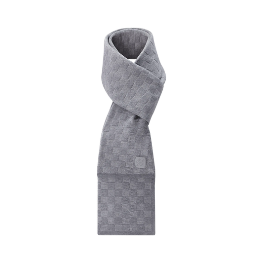 Écharpe Louis-Vuitton Quadrillage gris